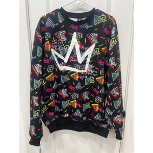 Screenshot Mens XL Crown Graphic All Over Print Crewneck Sweatshirt